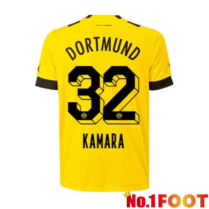 Dortmund BVB (Kamara 32) Jersey Home Yellow 2022/2023