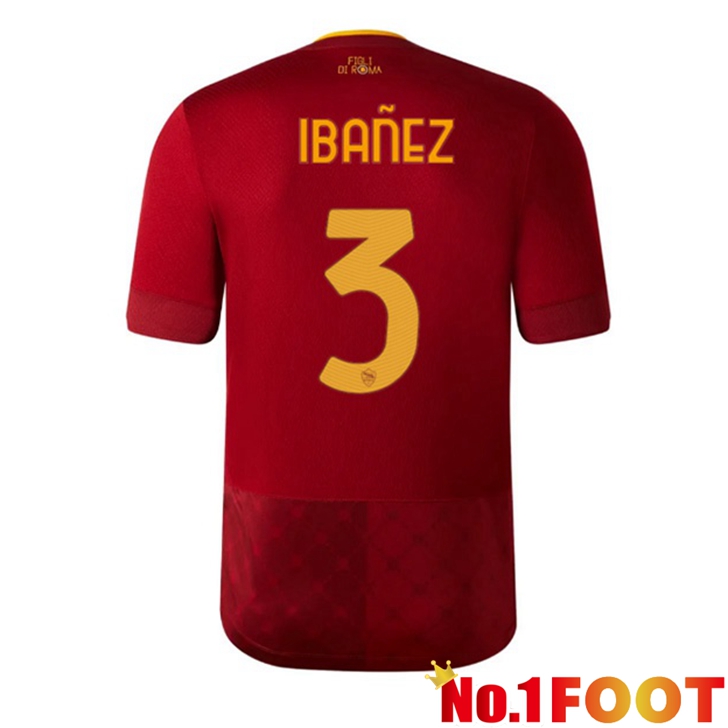 AS Roma (IBAÑEZ 3) Jersey Home Red 2022/2023