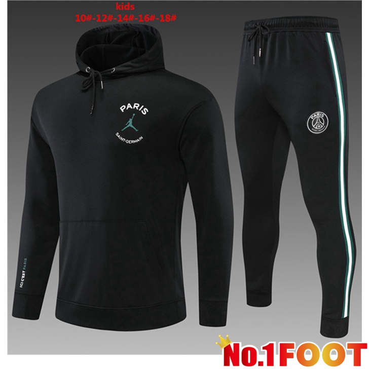 JORDAN Paris PSG Training Jacket Hoodie Kids Black 2022/2023
