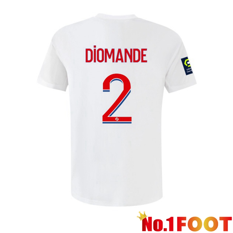 lyon (DIOMANDE 2) Football Jerseys Home White 2022-2023