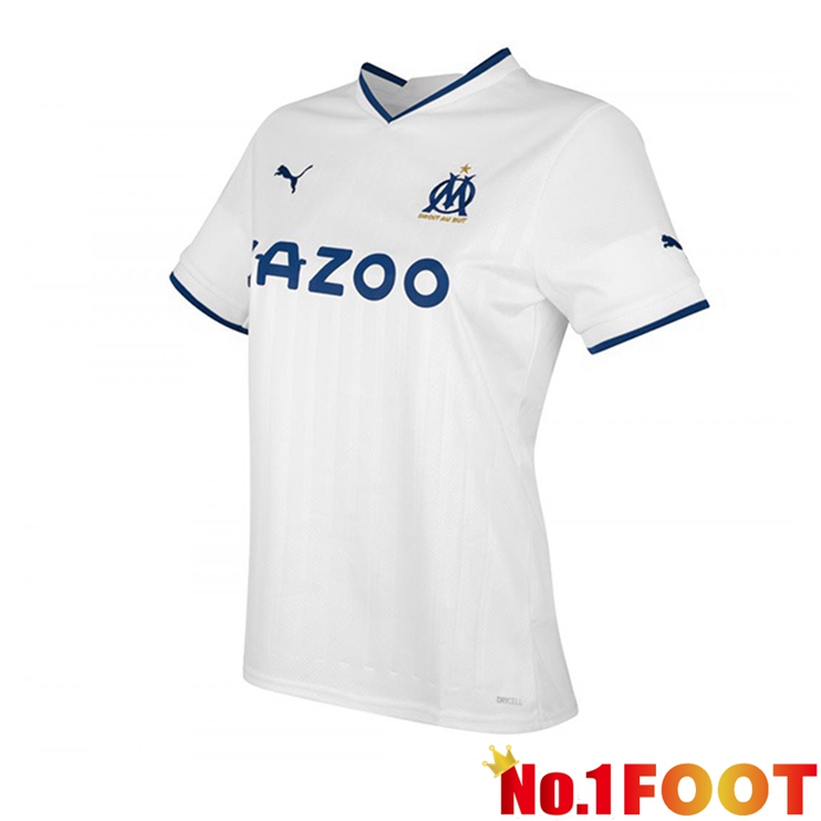 Olympique de Marseille Women Football Jerseys Home White 2022-2023