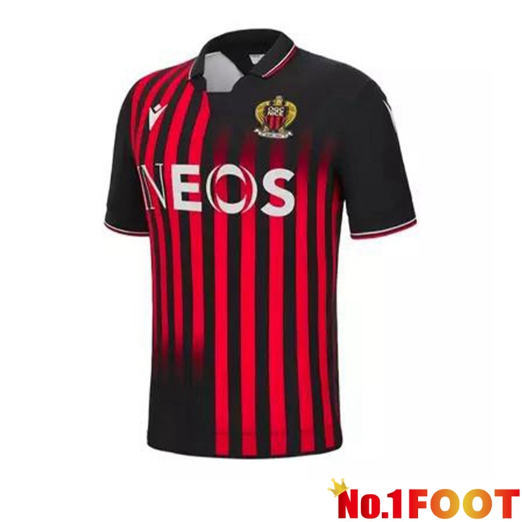 OGC Nice Football Jersey Home Red Black 2022/2023