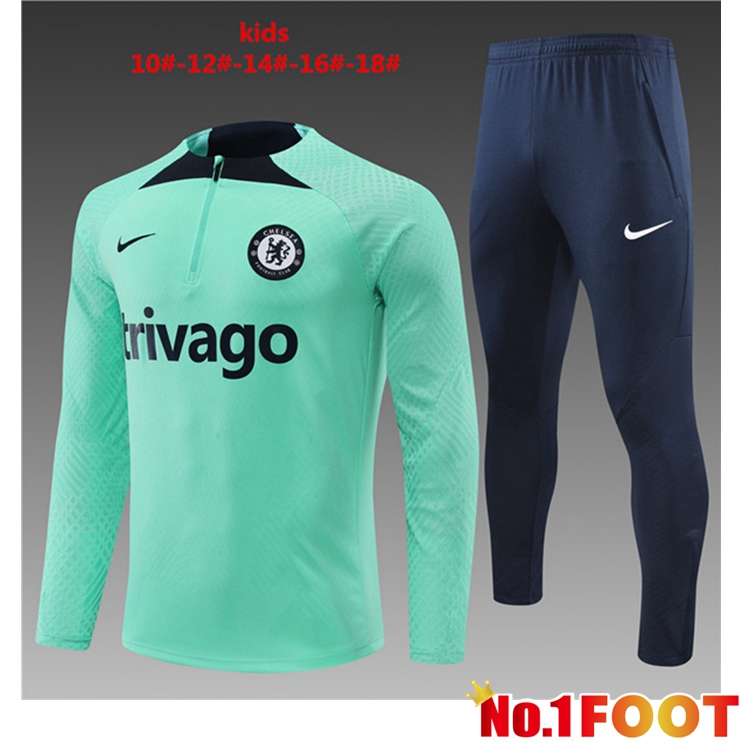 FC Chelsea Kids Training Tracksuit Suit Green 2022/2023
