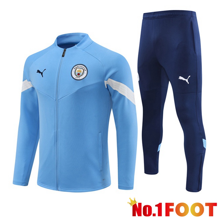 Manchester City Training Jacket Suit Blue 2022-2023