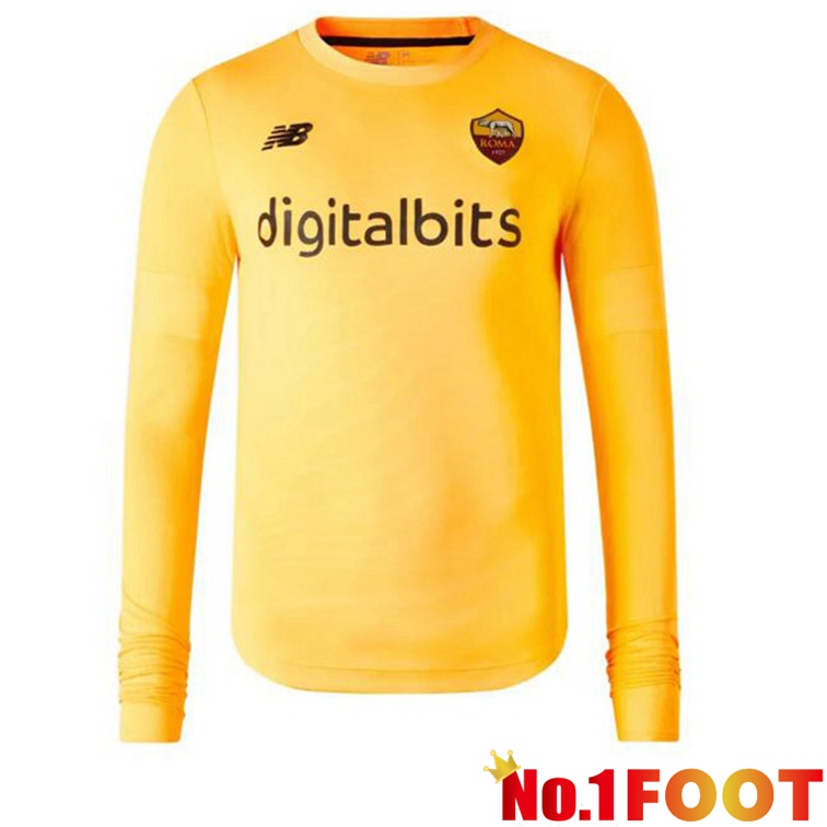 AS Roma Goalkeeper Soccer Jerseys Long Sleeve Orange 2022-2023
