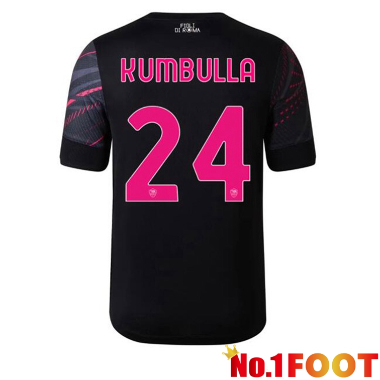 AS Roma (KUMBULLA 24) Soccer Jerseys Third Black 2022-2023