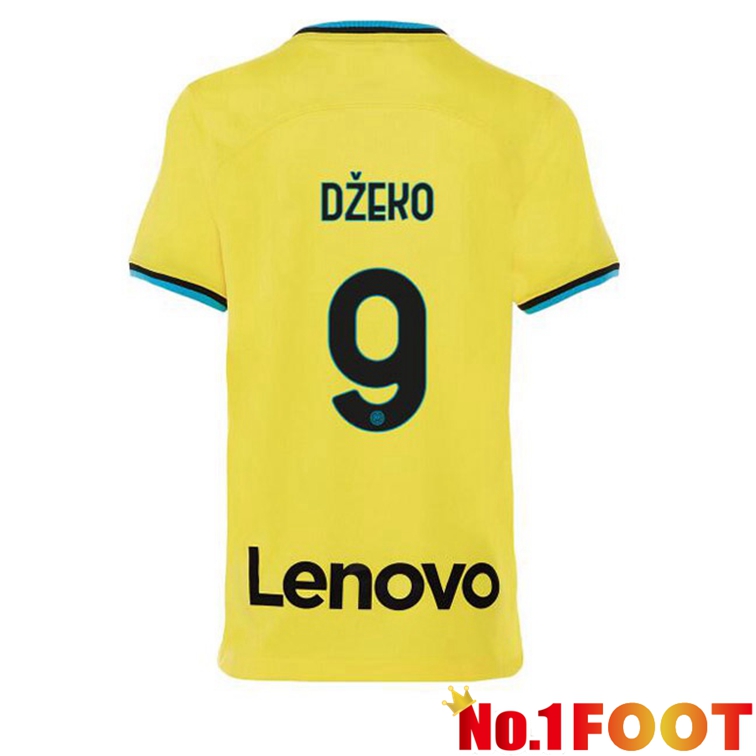 Inter Milan (DŽEKO 9) Soccer Jersey Third Yellow 2022/2023