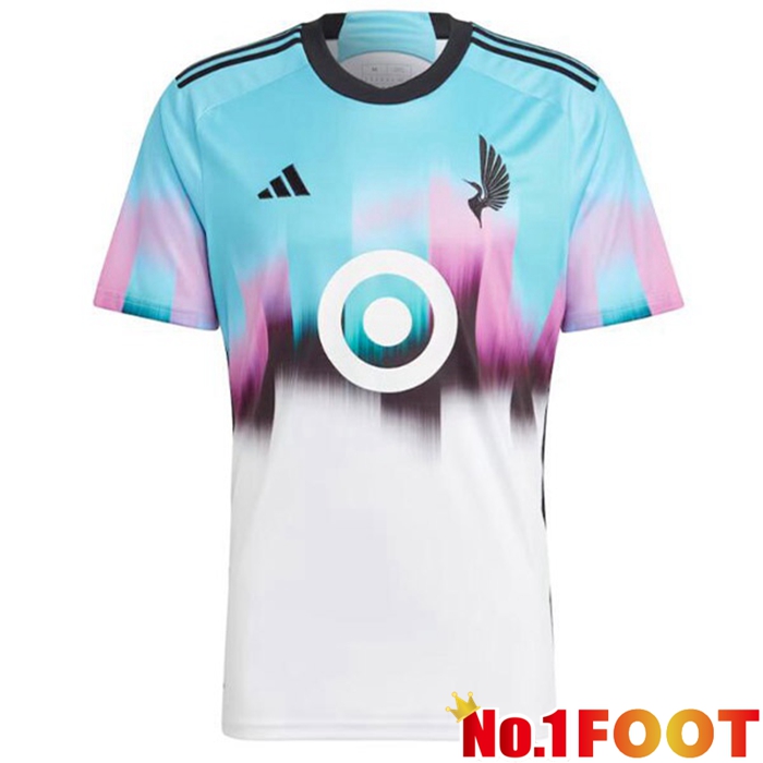 Minnesota United Soccer Jersey Away White Blue 2023/2024