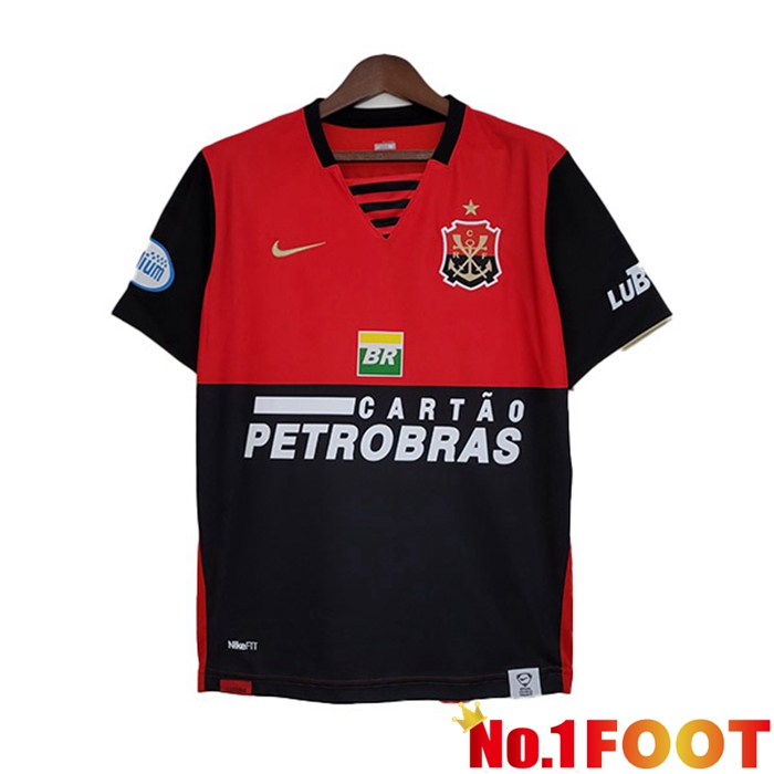 Flamengo Retro Soccer Jersey Home Red Black 2007-2008