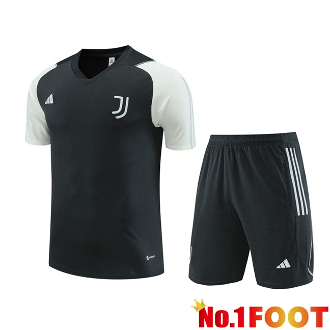 Juventus Training T Shirt + Shorts Grey 2023/2024