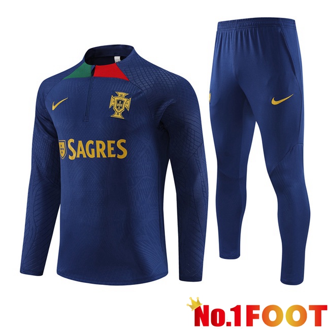Portugal Training Tracksuit Suit Royal Bluee 2023/2024