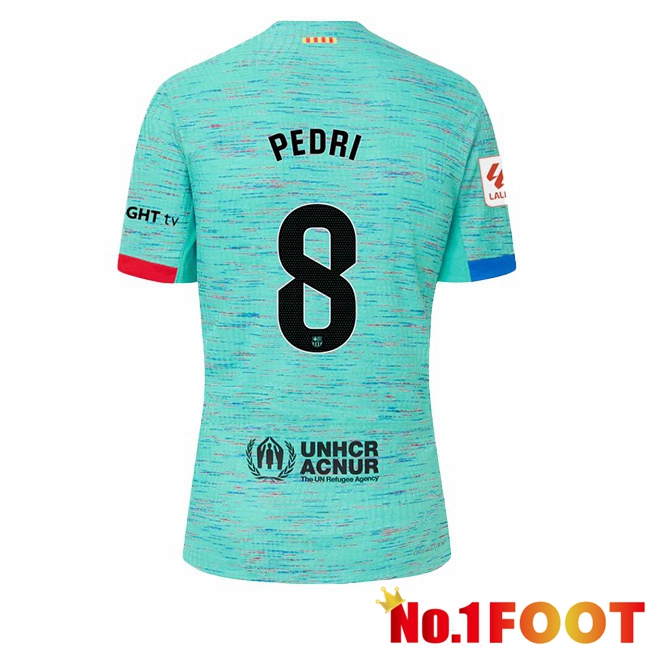 FC Barcelona (PEDRI 8) Soccer Jersey Third Green 2023/2024