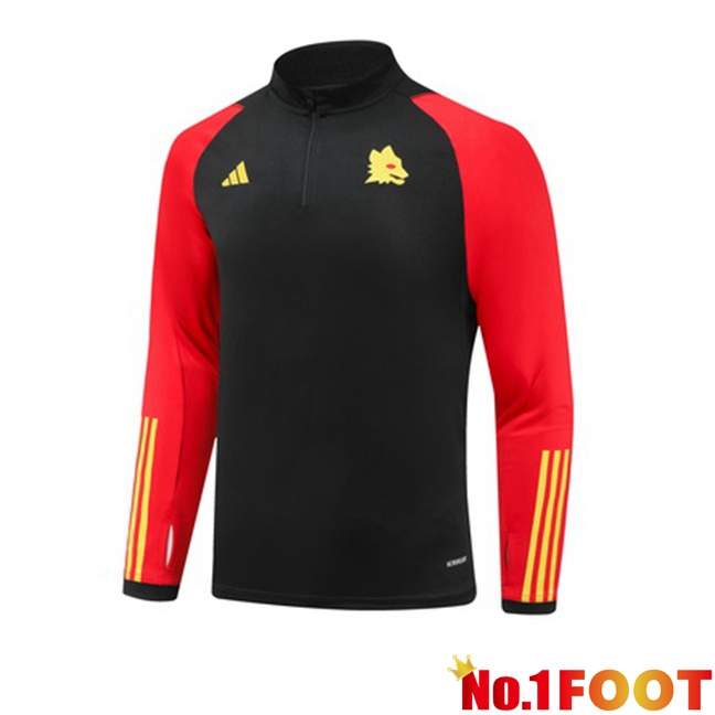 AS Roma Training Sweatshirt Black Red 2023/2024