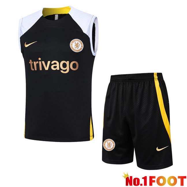FC Chelsea Soccer vest + Shorts Black White 2024/2025