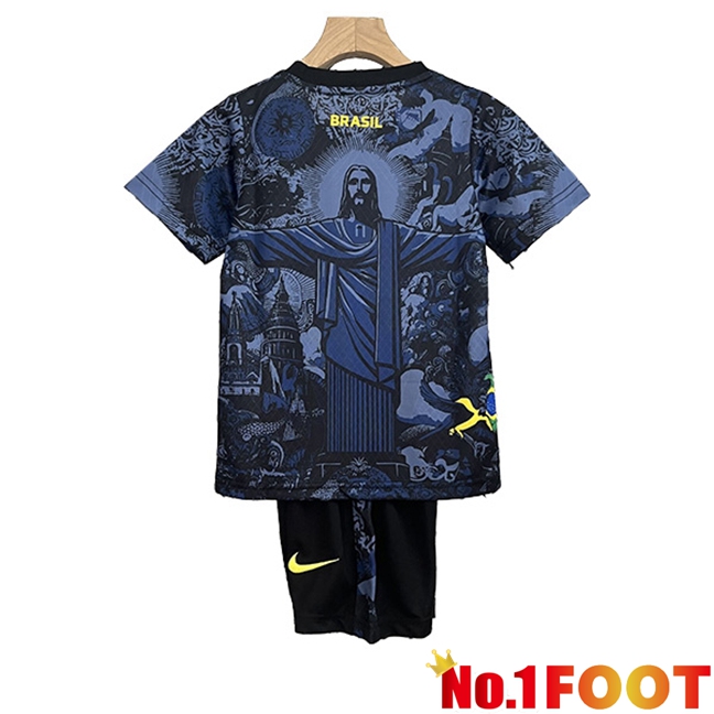 Brazil Kids Soccer Jersey Special Edition Ocean Blue 2024/2025