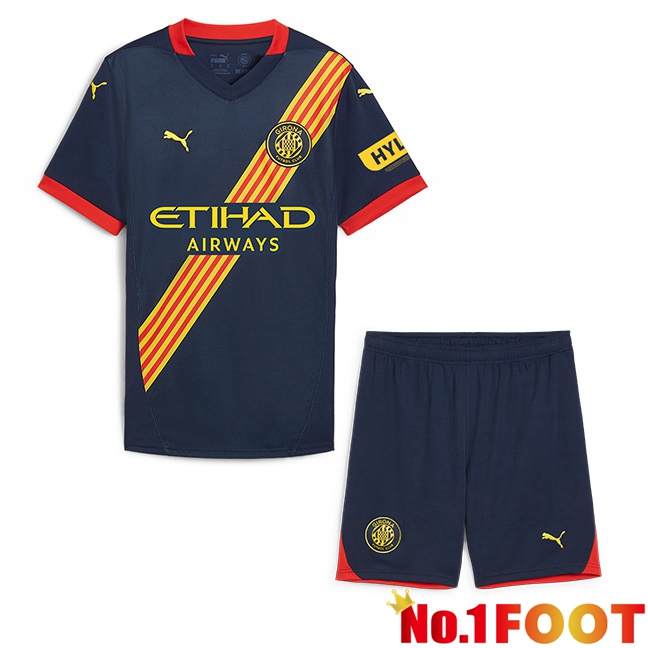 Girona Kids Away Soccer Jersey Blue Royal 2024/2025