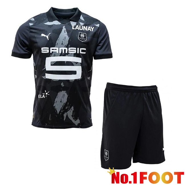 Stade Rennais Kids Third Soccer Jersey Black 2024/2025
