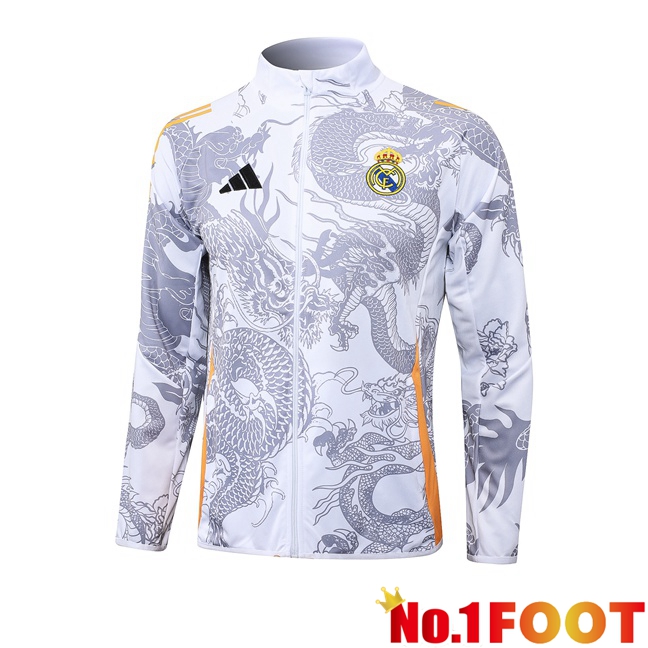 Real Madrid Training Jacket White 2024/2025