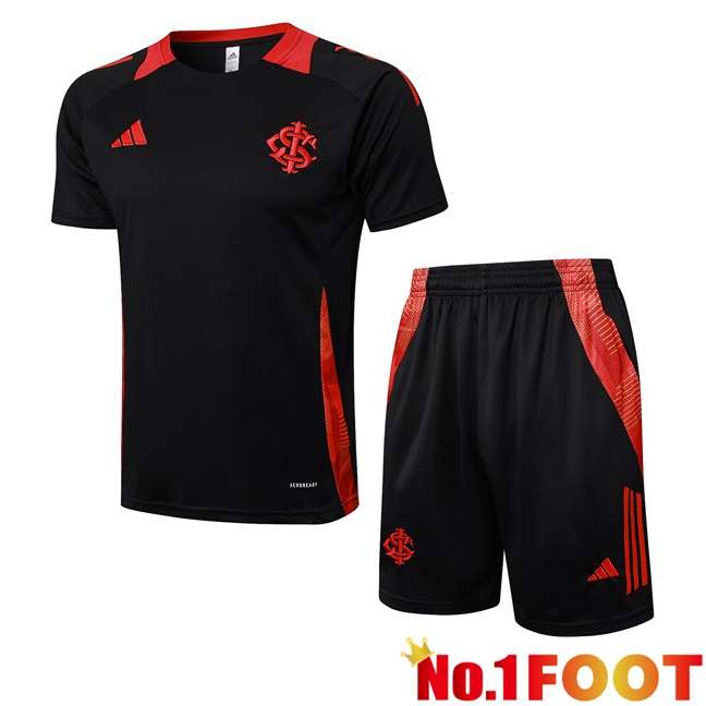 SC Internacional kit Training T Shirt + Shorts Black 2025/2026