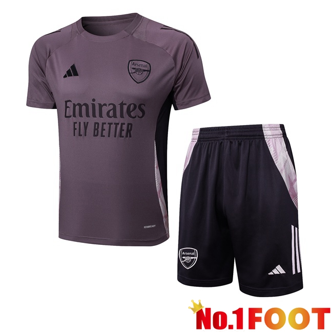 Arsenal kit Training T Shirt + Shorts Purple 2025/2026