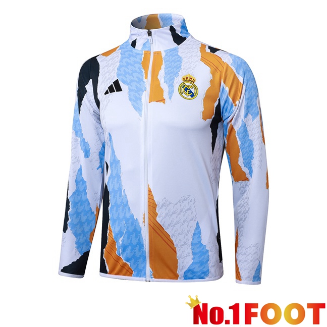 Real Madrid Training Jacket White Blue 2025/2026