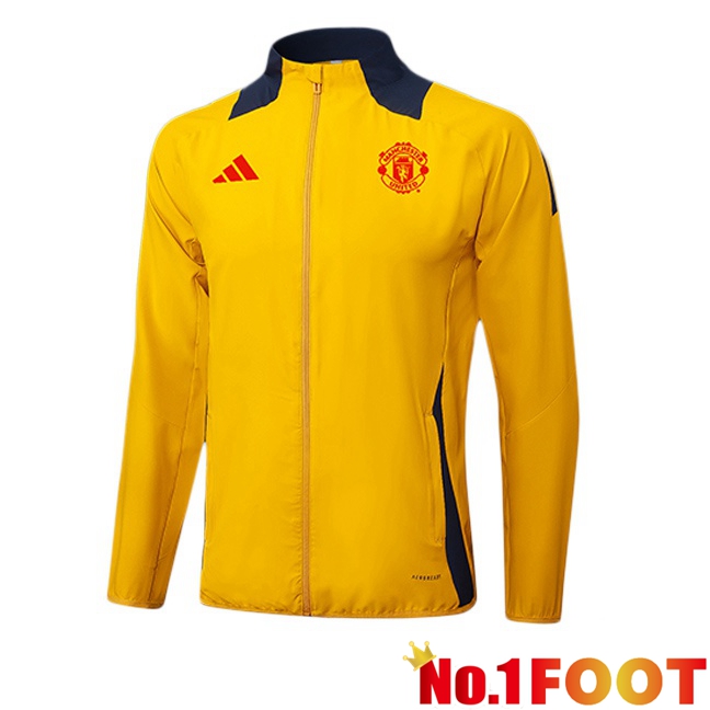 Manchester United Training Jacket Yellow 2025/2026