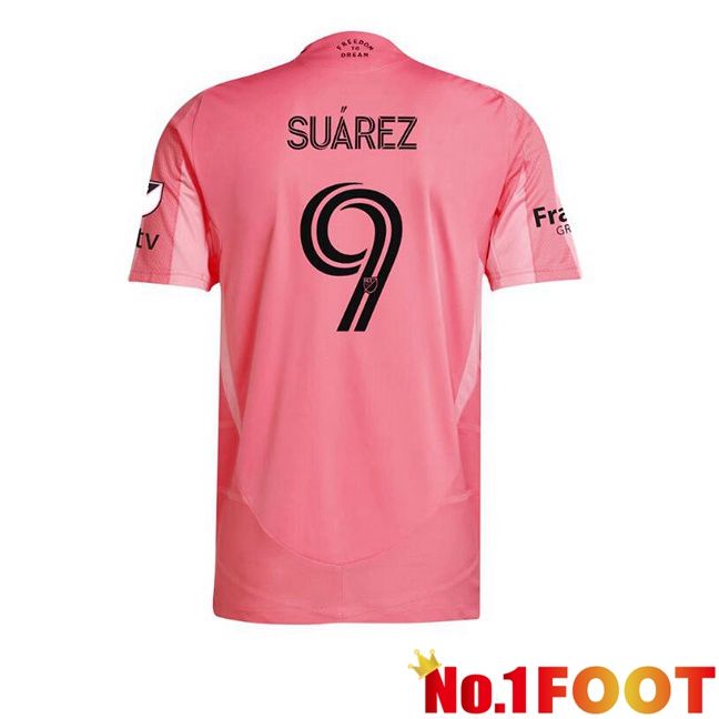 Inter Miami CF (Suárez 9) Home Soccer Jersey Pink 2025/2026
