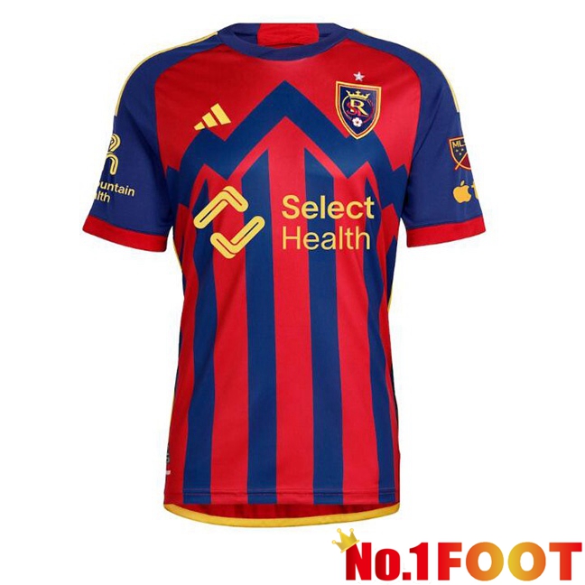 Real Salt Lake Home Soccer Jersey Red Blue 2025/2026