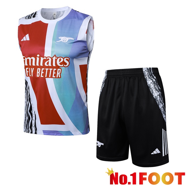 Arsenal Soccer Vest + Shorts Red Blue 2025/2026
