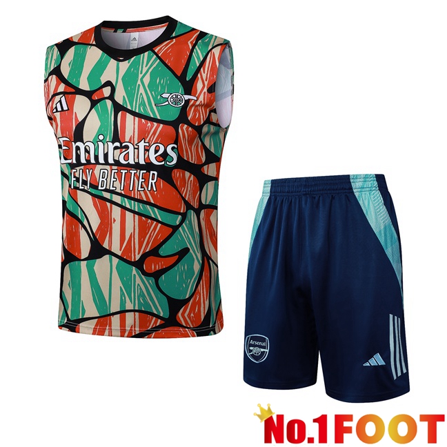Arsenal Soccer Vest + Shorts Red Green 2025/2026