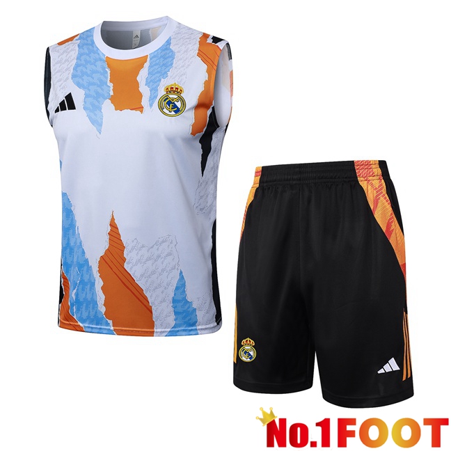 Real Madrid Soccer Vest + Shorts White 2025/2026