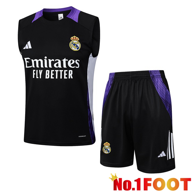 Real Madrid Soccer Vest + Shorts Black 2025/2026