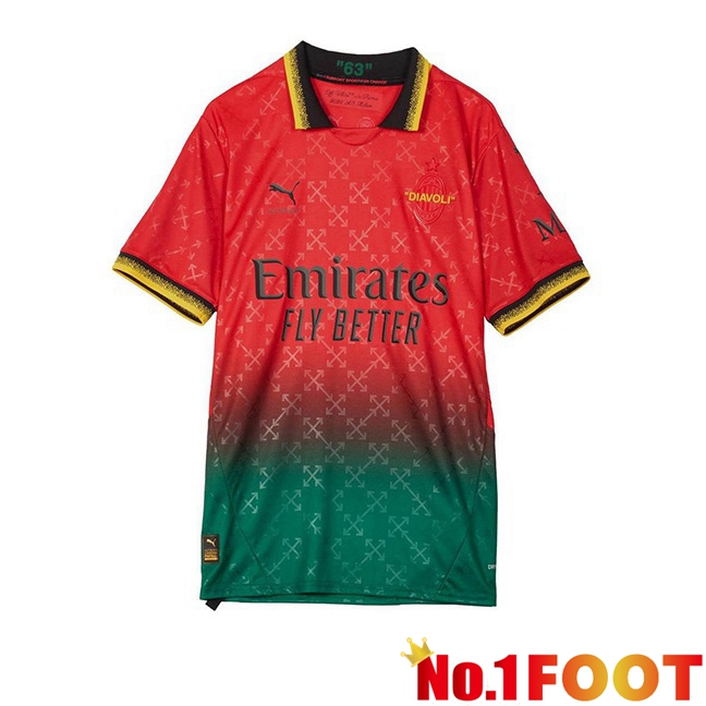 AC Milan Fourth Soccer Jersey Red Green 2024/2025