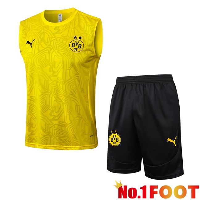 Dortmund BVB Soccer Vest + Shorts Yellow 2025/2026