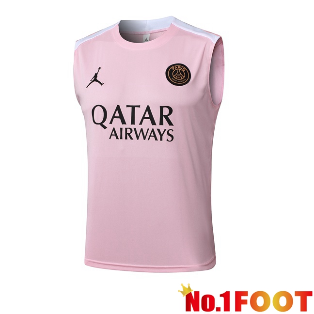 Jordan Paris PSG Soccer Vest Pink 2025/2026