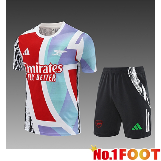 Arsenal Kids kit Training T Shirt White/Blue/Red 2025/2026