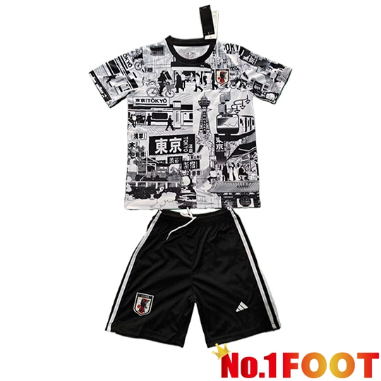 Japan Kids Soccer Jersey Special Edition Black/White 2025/2026
