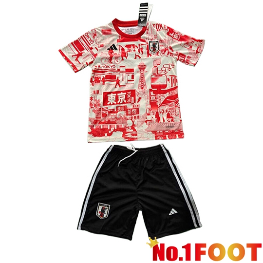 Japan Kids Soccer Jersey Special Edition Red 2025/2026
