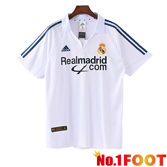 Real Madrid Retro Home Soccer Jersey 2001/2002