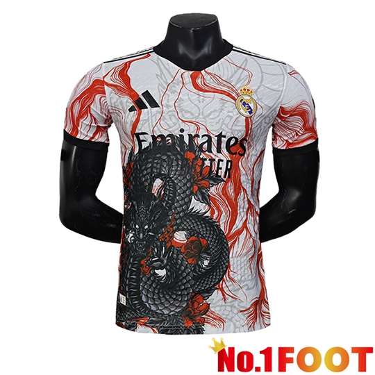 Real Madrid Soccer Jersey Special Edition White/Red 2025/2026