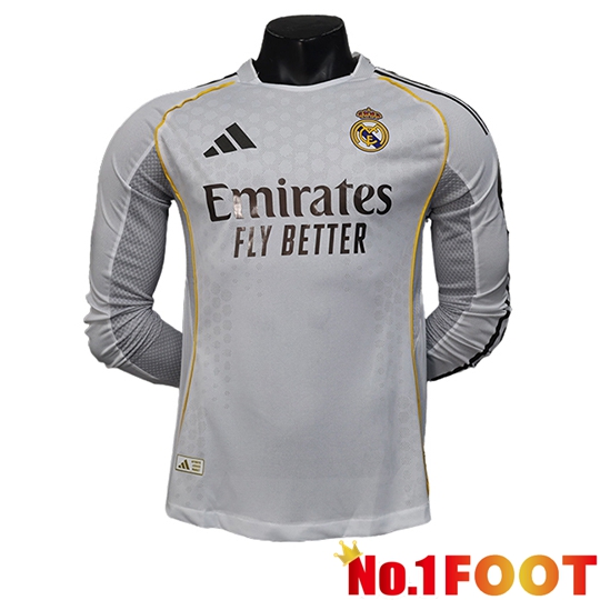 Real Madrid Home Soccer Jersey Long sleeve Leaked Version 2025/2026