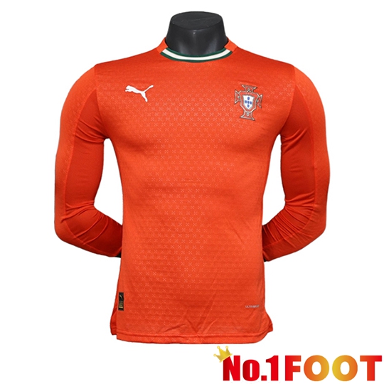 Portugal Long sleeve Home Soccer Jersey 2025/2026