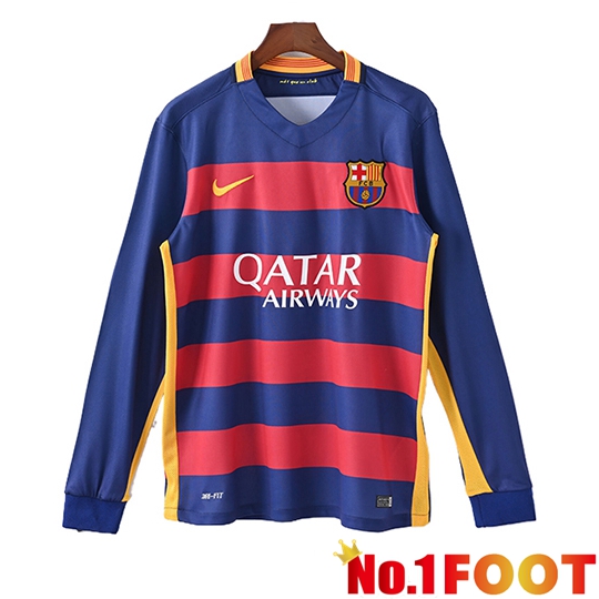 FC Barcelona Retro Home Soccer Jersey Long sleeve 2015/2016