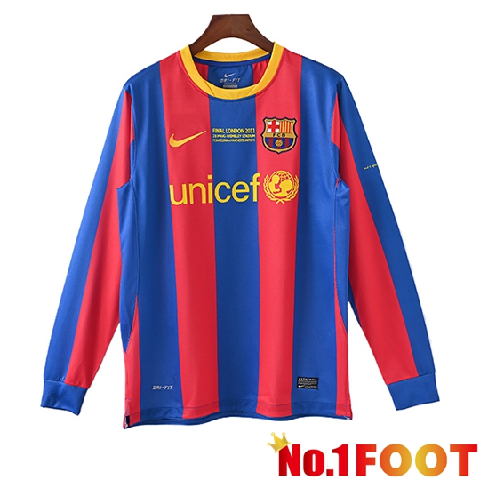 FC Barcelona Retro Home Soccer Jersey Long sleeve 2010/2011