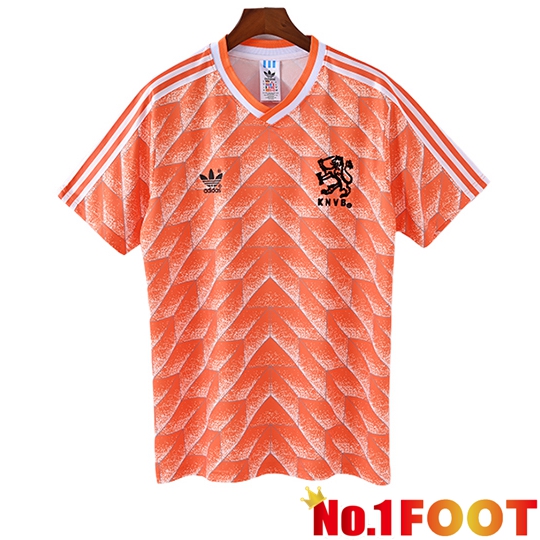 Netherlands Retro Home Soccer Jersey 1988