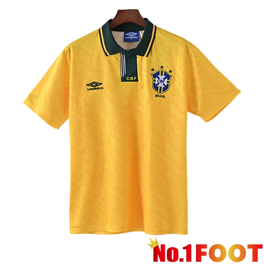 Brazil Retro Home Soccer Jersey 1991/1993