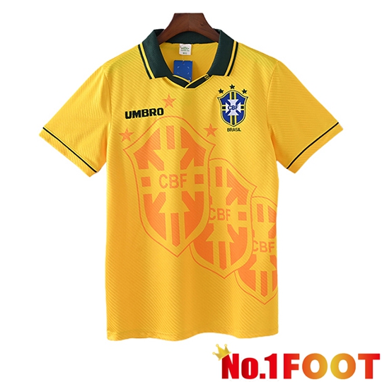 Brazil Retro Home Soccer Jersey 1994
