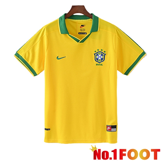 Brazil Retro Home Soccer Jersey 1997