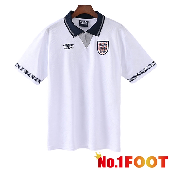 England Retro Home Soccer Jersey 1999