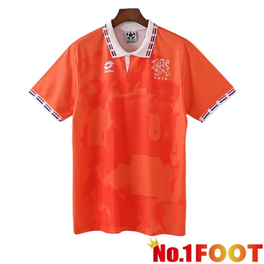 Netherlands Retro Home Soccer Jersey 1996